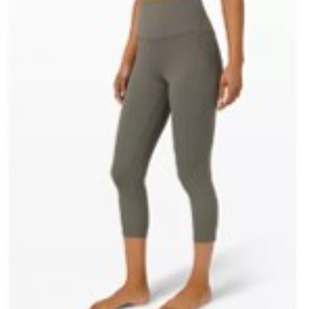 Lululemon Align High Rise Crop with Pockets 23" (Grey Sage)